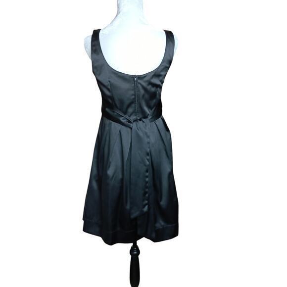 VINTAGE Y2K Dress Babydoll Pleated Satin Tie Belt Cocktail Party‎ Size 9 Medium - Picture 3 of 9
